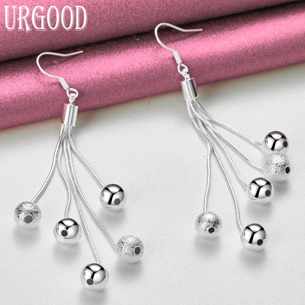 925 Sterling Silver Wedding Jewelry Bead Earrings