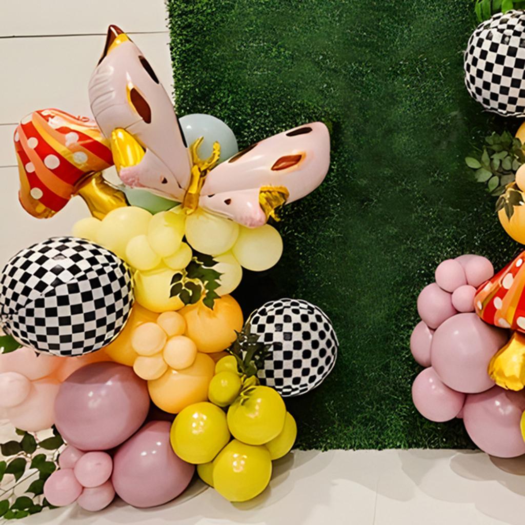 129 ks Sada balónků Houba Motýl Lesní Elf Narozeninová Balónová Párty Dekorace Balónový Dárek