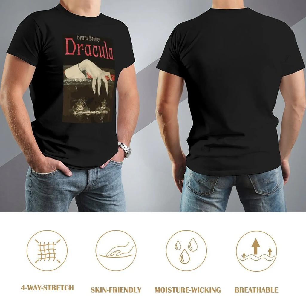 Dracula T-Shirt Rapper Graphic Tees Blue Archive Mens Graphic T-Shirts