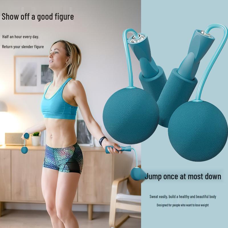 Cordless Big Ball Jump Rope for Middle School Exam Fitness - Thick Steel Wire for Children's Exercise.