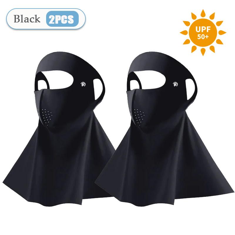 1-10PCS 3D Ice Silk Sun Face Mask Women UV Protection Cooling Breathable Dustproof Balaclava for Outdoor Sports Cycling