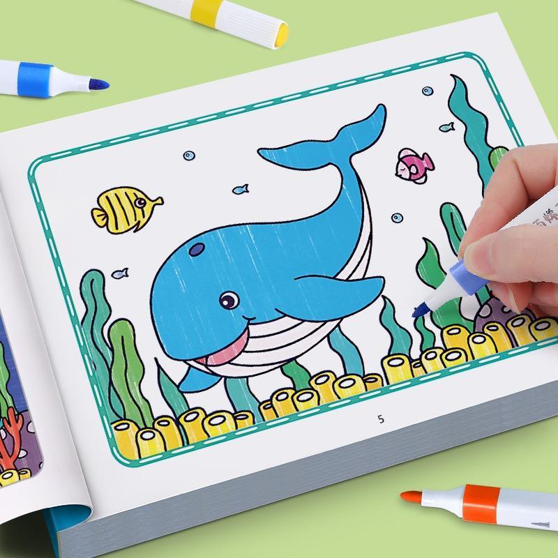 Children's Animal Coloring Books Parent-child Interactive Early Education Toy for Boys Girls Preschool Learning