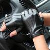 1 Pair Leather Fingerless Casual Sports Style Gloves, Fashion Street Dance For Men