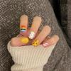 Cartoon Cat Eye Rainbow Polka Dot Leopard Print Nail Art Stickers