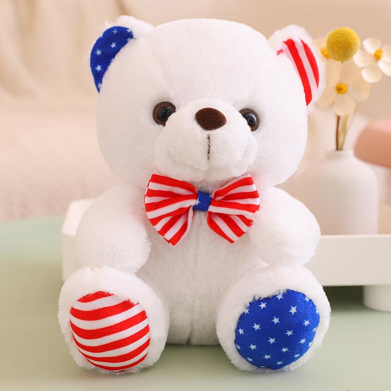 

Маленький сидячий плюшевый мишка с галстуком-бабочкой, кукла, мягкая игрушка, одежда, кукла-обнимашка, детская успокаивающая кукла-марионетка 25cm