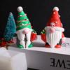 Christmas Gnome Mold Christmas Gnome Figurine Handmade Ornament Santa Claus Candle Silicone Mold