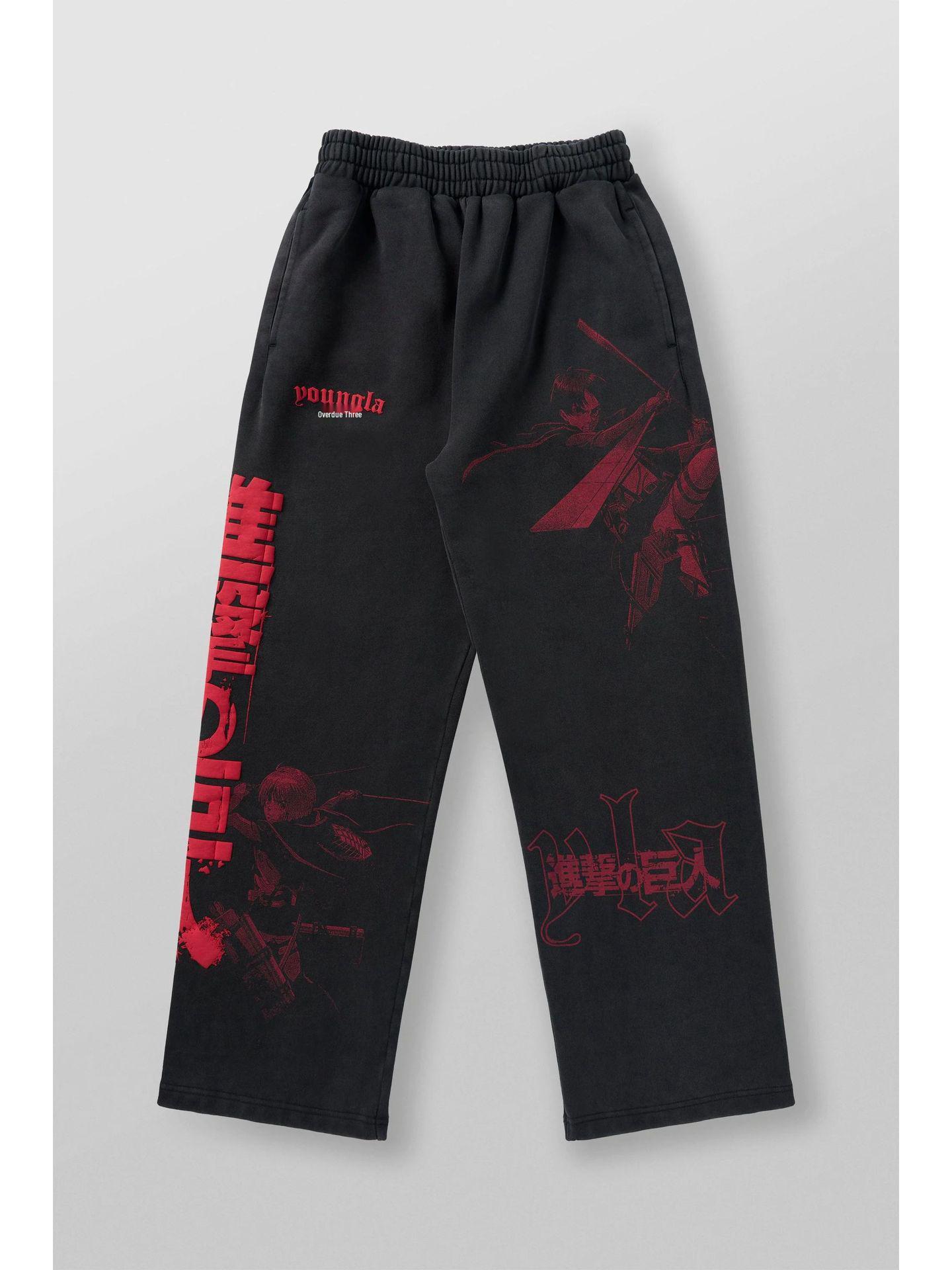 

Широкие джоггеры из махрового хлопка «Атака титанов» S