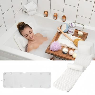 123*40*3CM Polštář do vany na celé tělo Protiskluzový polštář do vany Opěrka hlavy do vany Polštář pod bedra Prodyšná podložka do vany Pro jakoukoli vanu