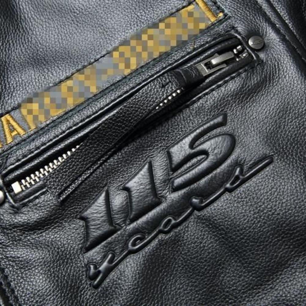 Large Top Layer Cowhide Leather Jacket Locomotive Leather Jacket Motorcycle Clothing