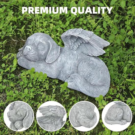 Personalized Angel Cat Memorial Statue Resin Pet Sculpture with Angel Wings for Garden Outdoor Tombstone Marker Emotional Gifts