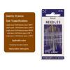 Double Swallow Large Eye Hand Sewing Needle for Household and Quilting, Steel Coarse Thread & Embroidery Needle