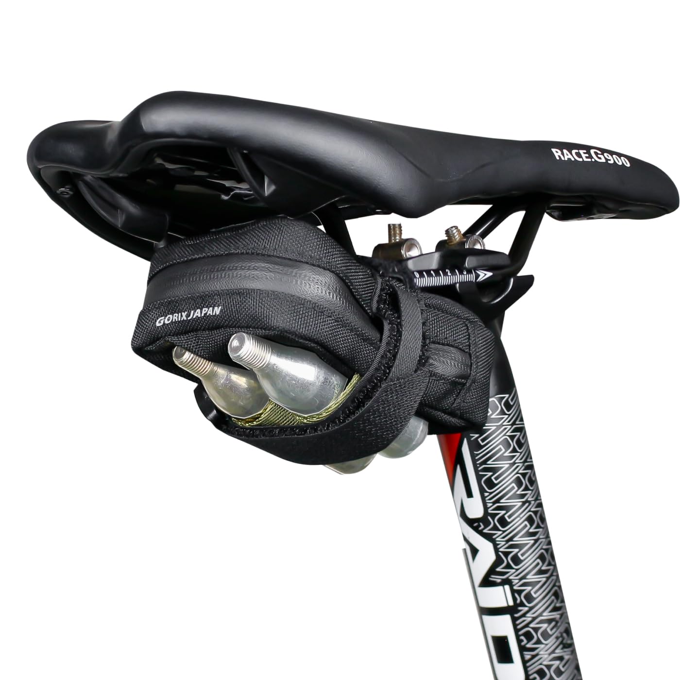 

GORIX Подседельная сумка для маленьких дорожных мини-подседельная сумка для маленьких кроссовых подседельных сумок Minivelo на бедрах, велосипеды, водонепроницаемая, водоотталкивающая, 0,3 л, компактная, размер, чёрный