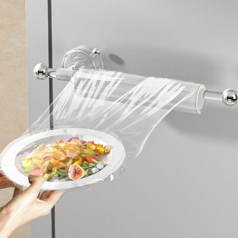 Suction Cup Paper Towel Holder Wall-Mounted Reusable No Drilling Tissue Holder Waterproof Space Saving Wall Mounted Roll Holder