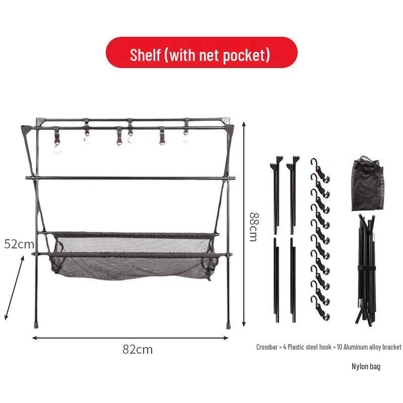 Kepulide Military Green Aluminum Camping Tripod Clothes Rack