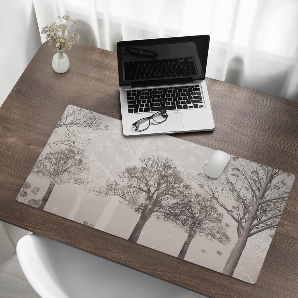 Non-slip Desk Mat for Office Wooden Impression 100X50 Cm