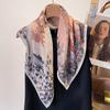 70*70cm Luxury Design Velvet Square Hair Scarf for Women Cotton Hijab Small Neck Tie Hand Wrist Kerchief Female Headband Foulard