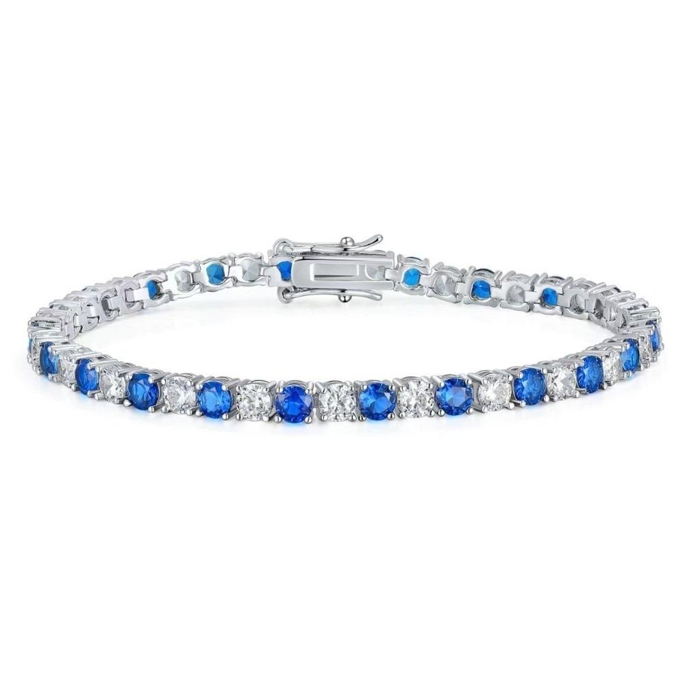 Green Charm Chain Bracelet 4mm Zirconia Cubic Zirconia Bracelet Tennis Bracelet  Gift