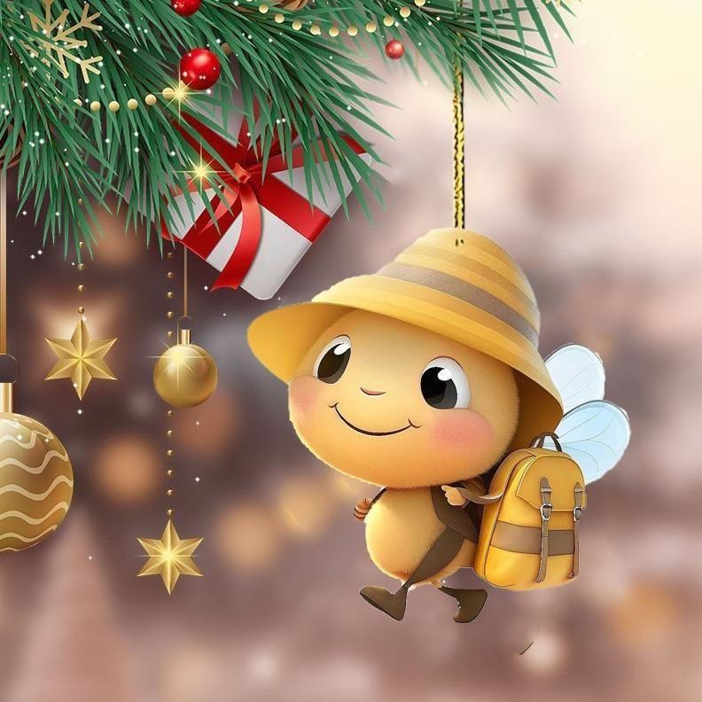 Adorable Acrylic Bee Festival Car Hanging Decoration For Unique Interior Charm