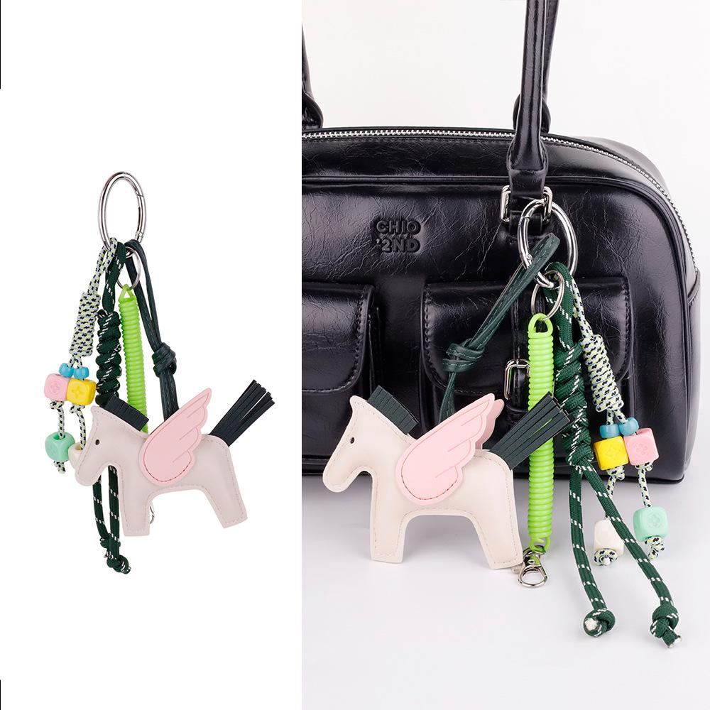 Exquisite Pegasus Handmade Keychain: Angel Pony Pendant & Car Accessory, Cute Bag Charm