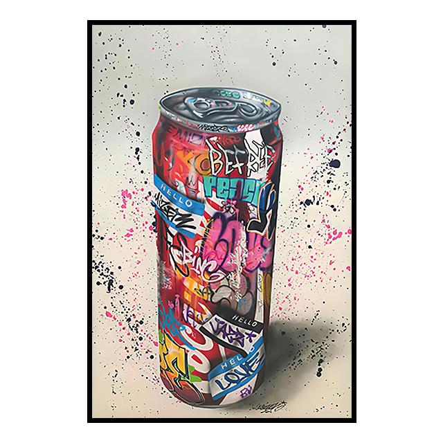 Obrázek zebry z láhve od sody Dekorace Nástěnná malba Graffiti Plakát Malba na plátně a Nástěnné umělecké tisky do obývacího pokoje pro moderní domácí dekoraci Bez rámu