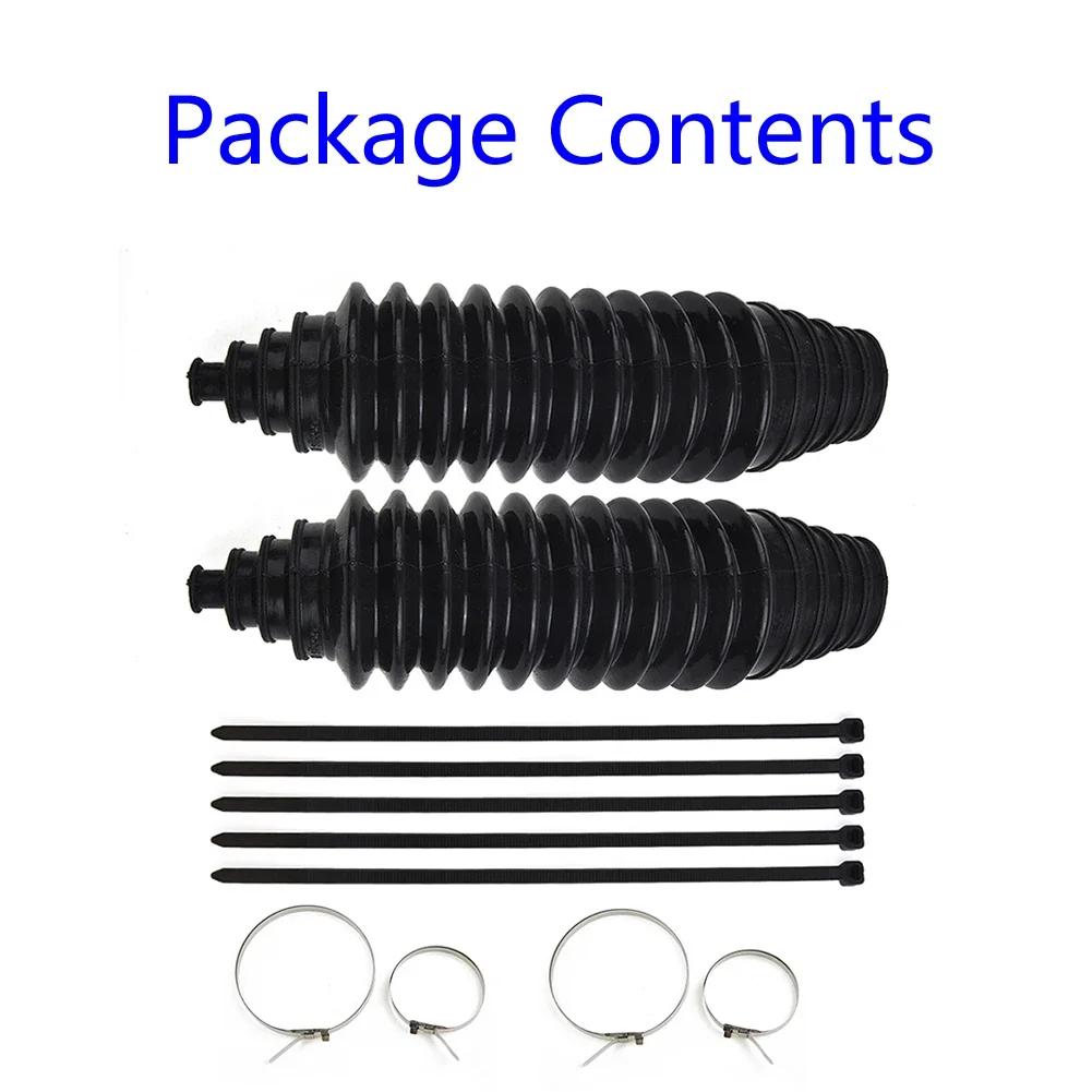 Accessories Gaiter Pinion Boot Cover Set Steering Black Cable Ties Exquisite Kit Pinion Practical Rack +Cable Ties