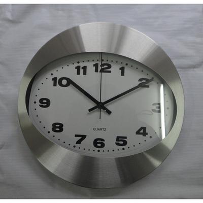 12-Zoll Edelstahl Wanduhr, Aluminiumuhr, Kreative und modische Wohnzimmer-Wanduhr, Export-Quarzuhr