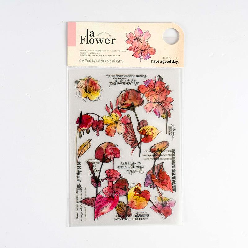 30pcs Kawaii Stationery Stickers Flower Garden Junk Journal Planner Decorative Mobile Sticker Scrapbooking DIY Craft Sticker