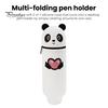 Pencil Case Desktop Stand Up Pen Holder Cartoon Animal Design Silicone Pencil Storage Bag for Home School Office Supplies