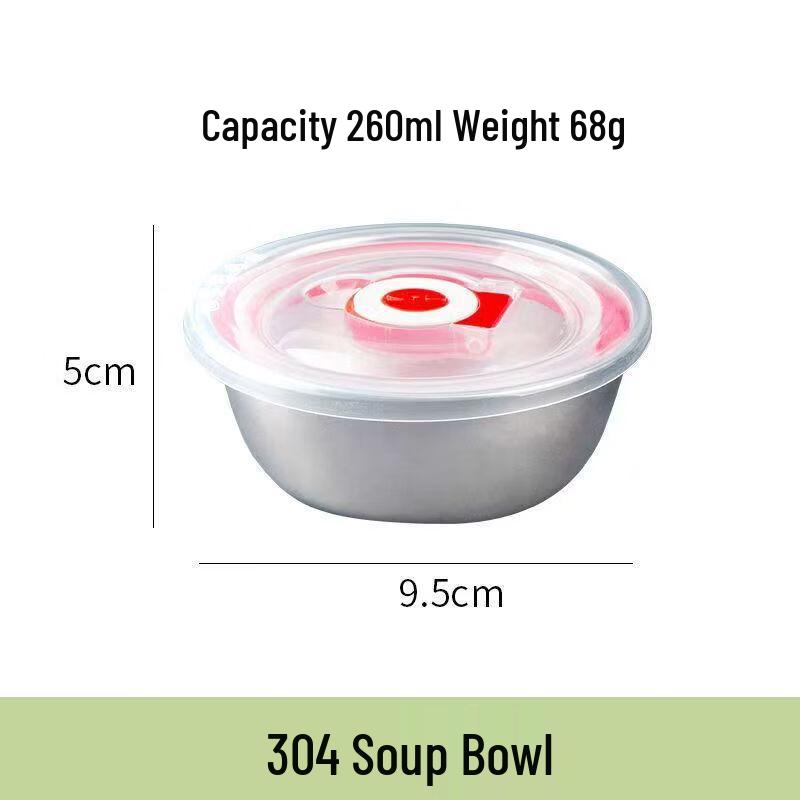 Изолированные миски Lija из нержавеющей стали 304 с крышками (10-Pack)