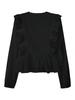 Spring/Summer 2026 Women's Elegant Puff Sleeve Ruffle Blouse