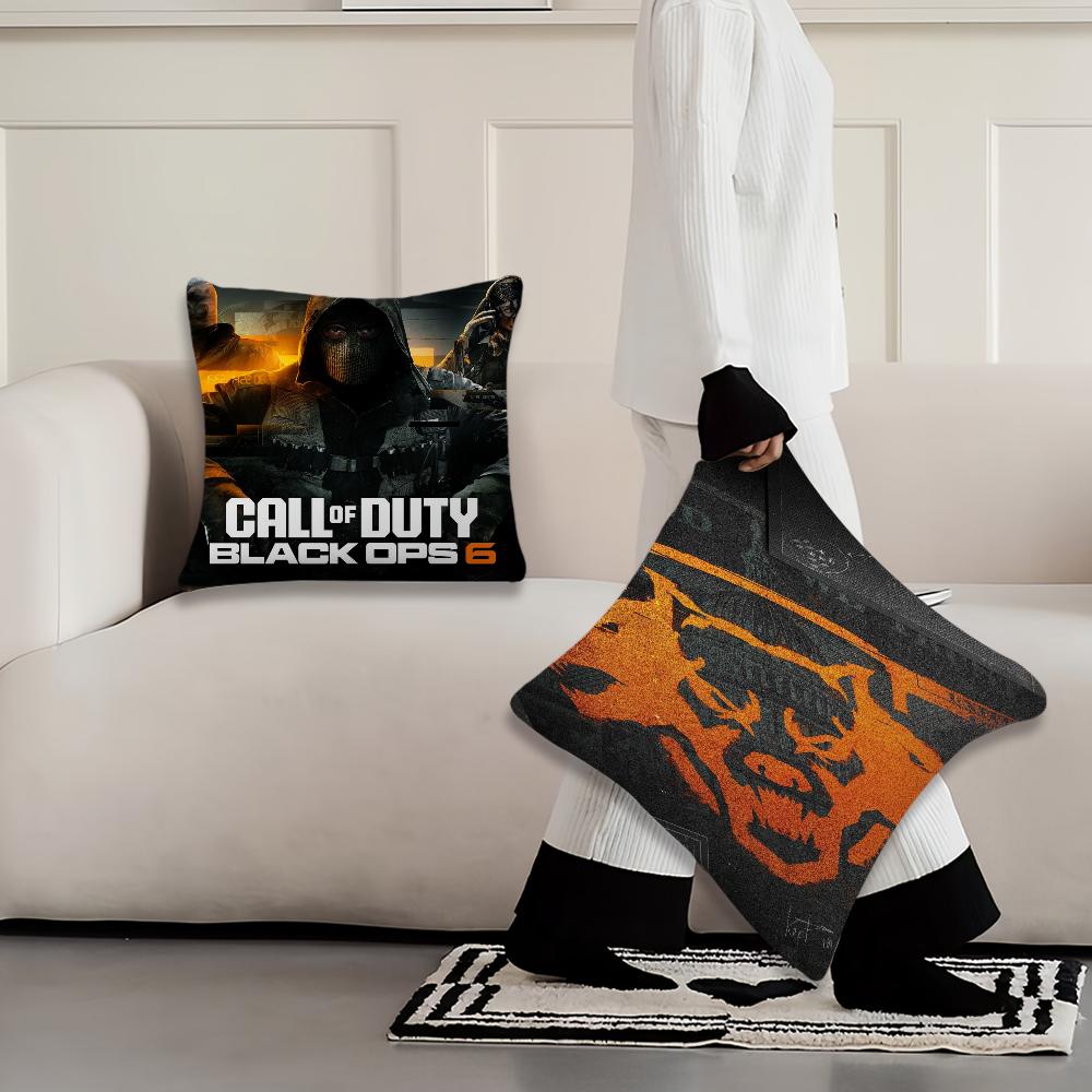 Game C-Call of D-Duty Black Ops 6 Cushion Cover Pillow Case Pillowcase Soft Skin Friendly & Comfortable with a Hidden Zipper