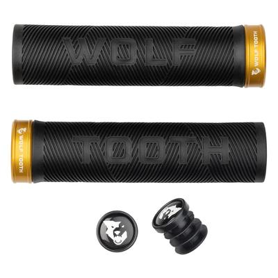 Wolf Tooth Echo Grip Black Grip with Gold Collar Lock-On
