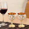 2PCS Gold White Zinc Alloy Goblet Small Retro Metal Cup Metal Wine Cup  Medieval Theme