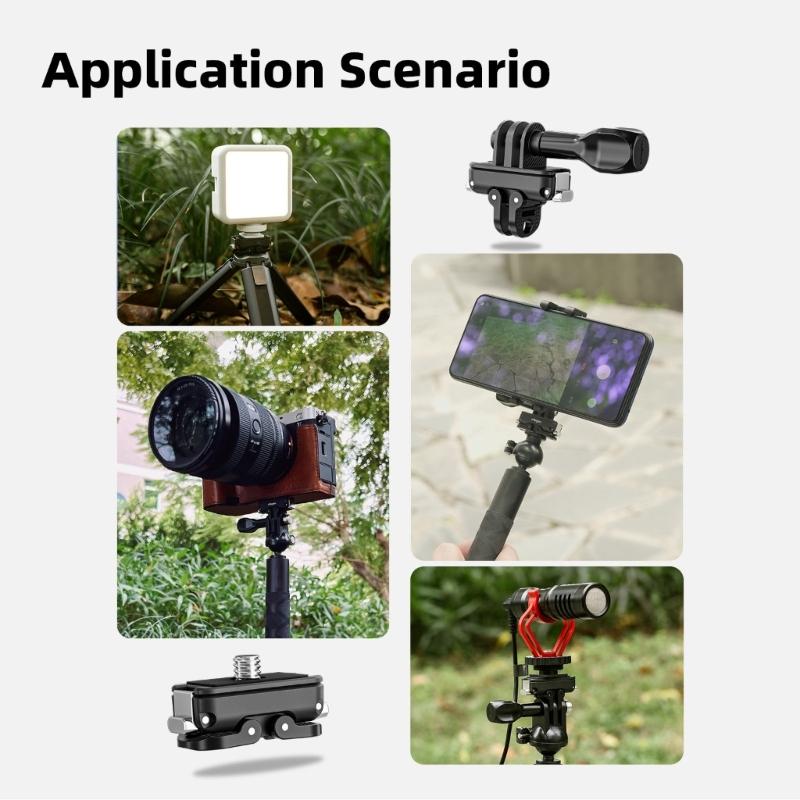 Quick Release Camera Mounting System Locking Mechanism Accessory Mount Lightweight Aluminum Construction for DSLR Camera