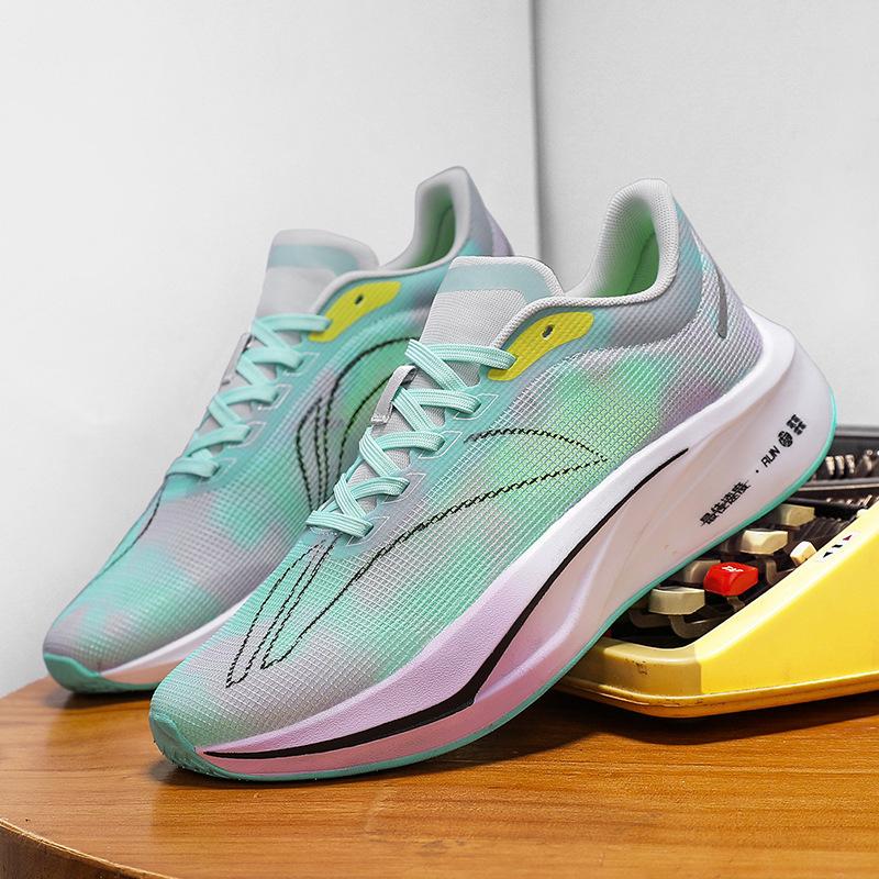 Running Shoes for Men's Flying Electric 4 Carbon Board for Middle School Entrance Examination Body Side Junior High School Students Big Children