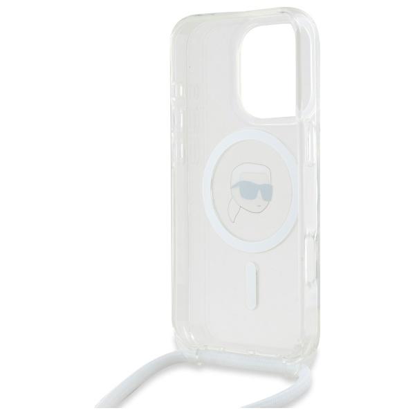 Karl Lagerfeld Klhmp16Xhckhnt Iphone 16 Pro Max 6.9 Hardcase Transparent Crossbody Iml Karl Head Magsafe