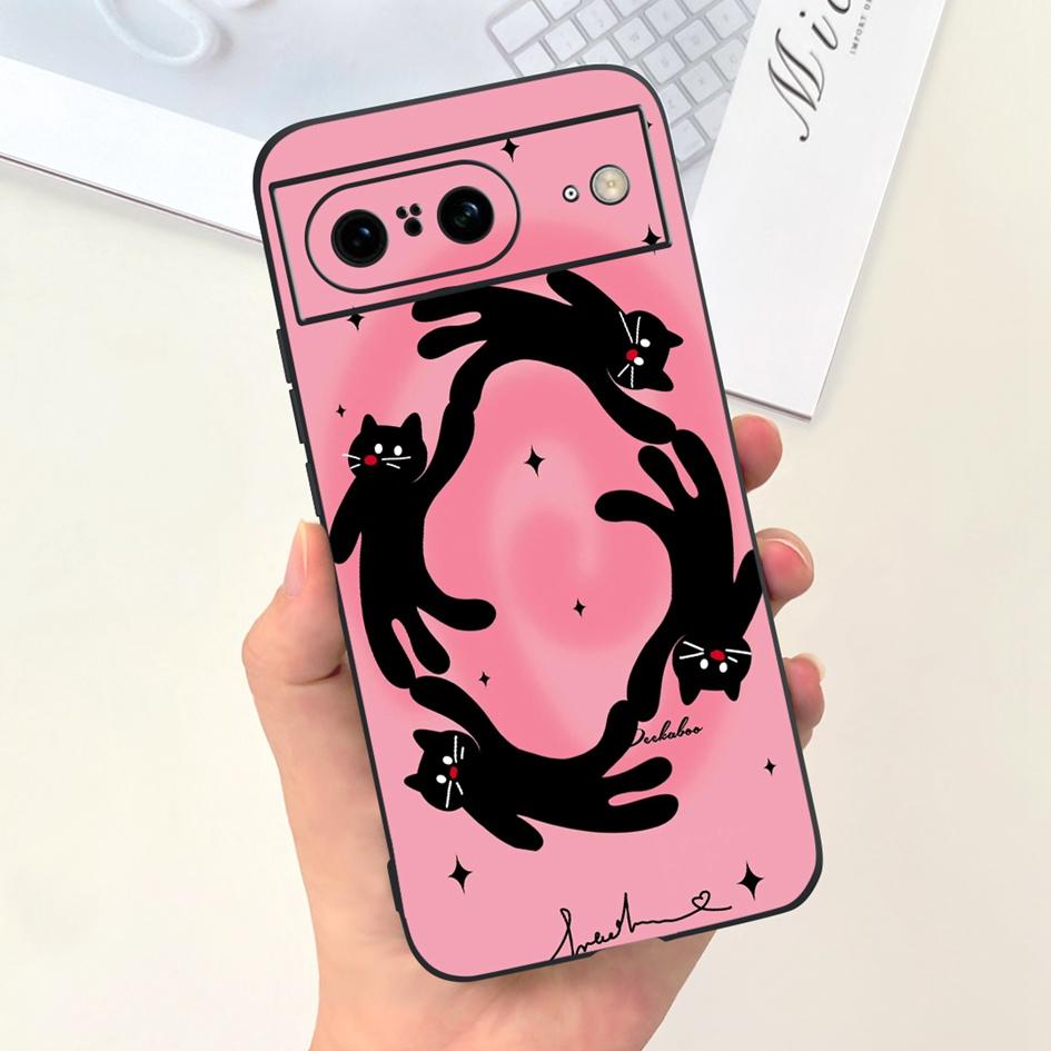 For Google Pixel 8 Pro Case GC3VE G1MNW Soft Silicone Rubber Protector Cover For Google Pixel 8 8A Bumper Pixel8 8Pro Phone Case