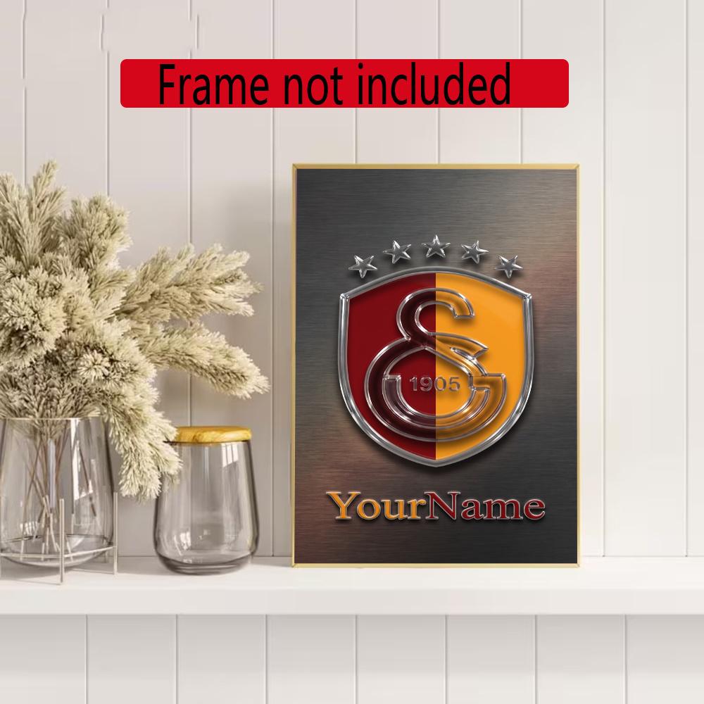 Galatasaray Customize Your Name Diamond Painting Round Diamond Rhinestones Mosaic Diamond Embroidery Wall Paintings Rhinestones Gift Frameless