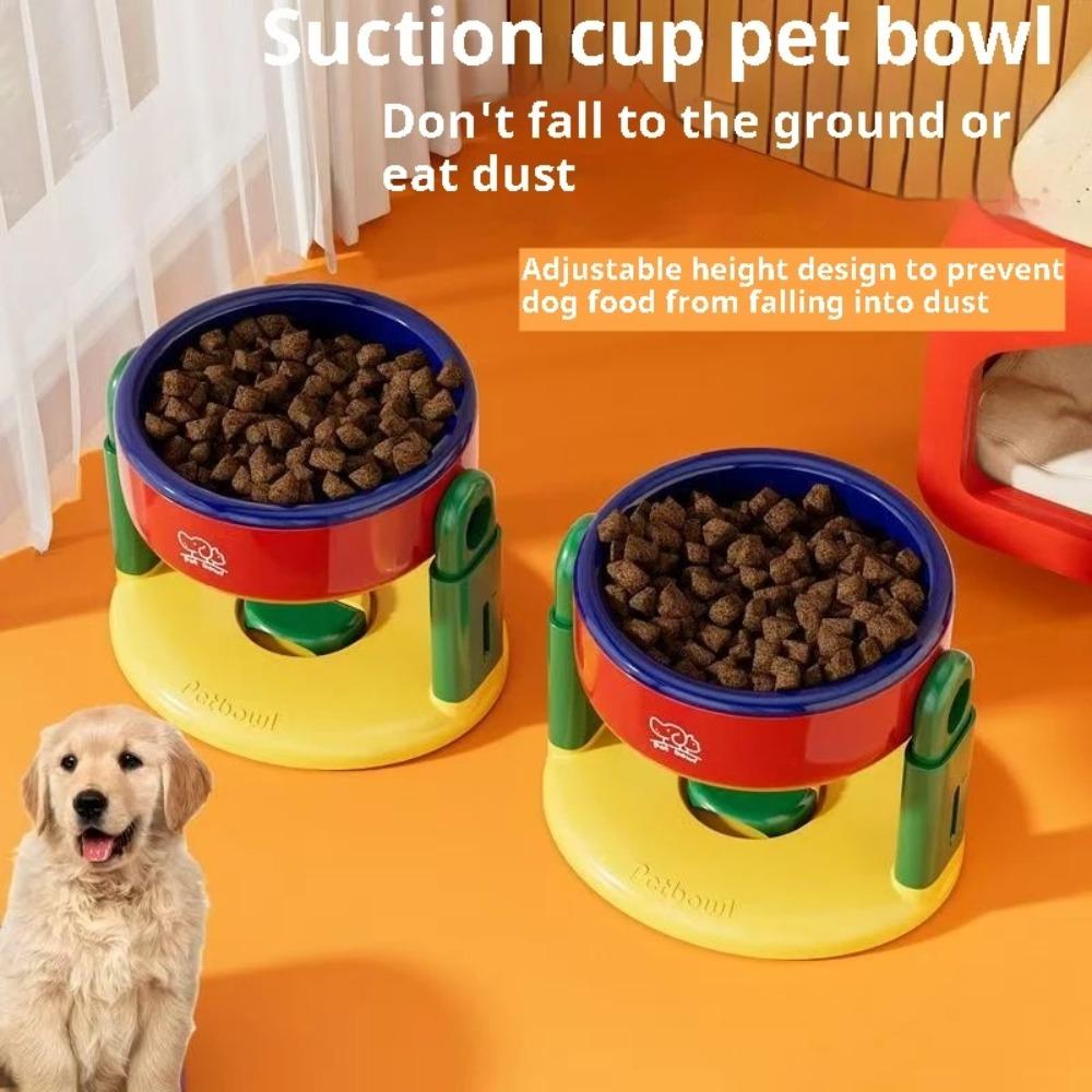 

With Adjustable Height Slow Feed Bowls Foldable Pet Bowl High Quality Feeding Bowl Pet красный