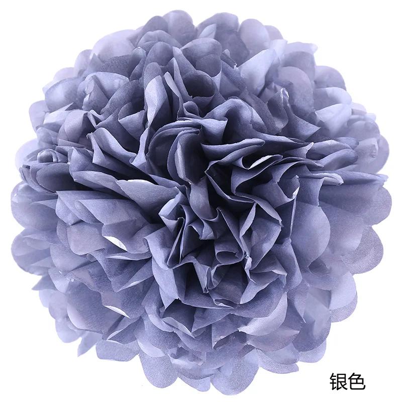 6-14inch(15-35cm) Handmade Tissue Party Flower Ball Decoration Paper Pompoms Wedding Decorative Baby Shower Birthday Favor Decor