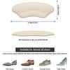 Heel Stickers for Anti-slip and Anti-friction Prevent Heel Slip and Rubbing for High Heels Adjustable Half-size Insoles
