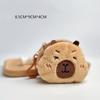 Creative Capybara Anime Plush Coin Purse  Kawaii Mini Coin Purse Round Cartoon Bags Pendant Headphone Organizer