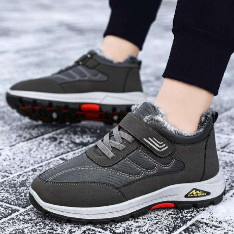 Fashion Men's Sports Shoes Winter Warm Snow Boots Plush Anti Slip Comfortable Outdoor Winter Men's Cotton Shoes for Men Casual Sneakers