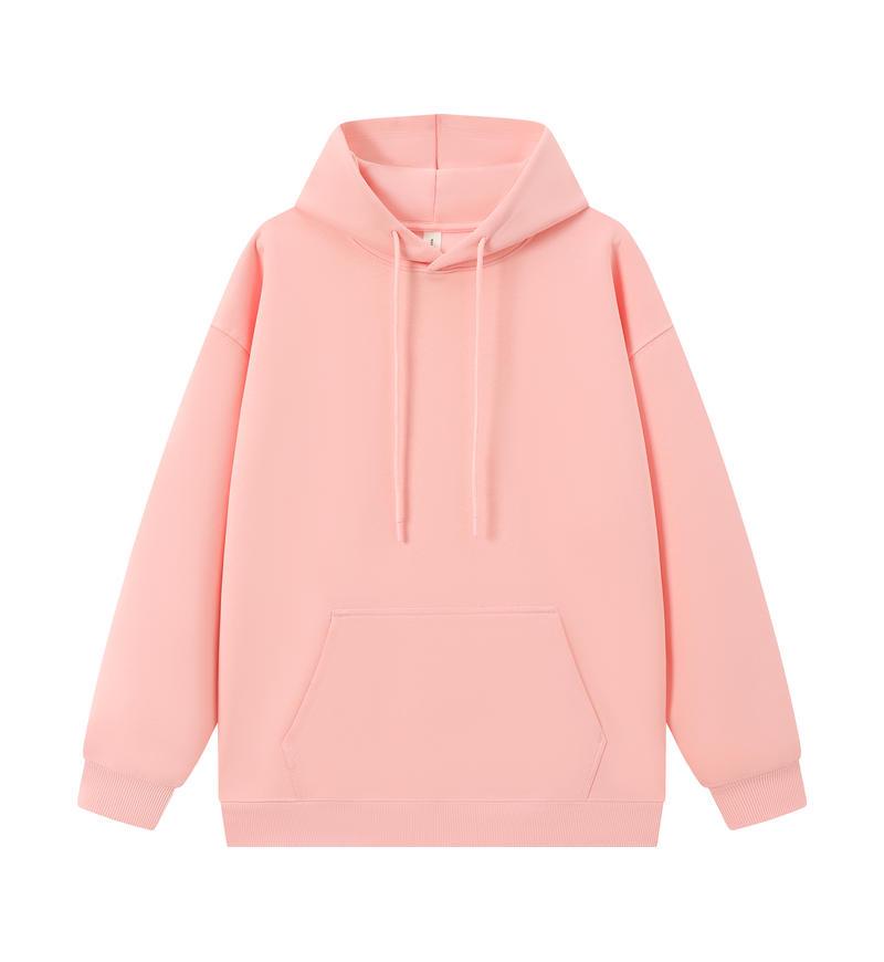 Hooded Cotton Sweatshirt, 320g Unisex Drop Shoulder Casual, Solid Color, Autumn/Winter M