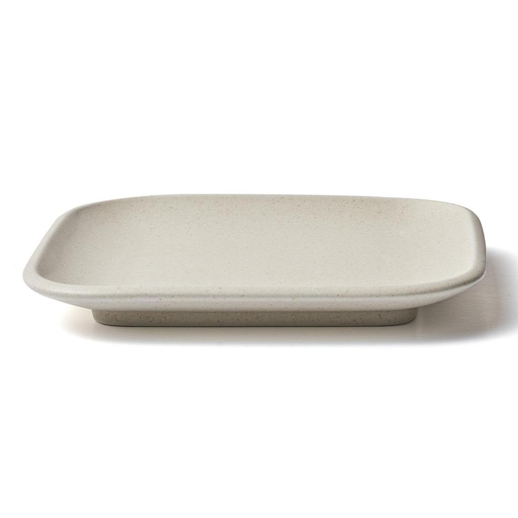 OVE Ceramic Dinnerware Square Small Plate (17x2.1cm) Nature Tableware Dishwasher Oven Safe