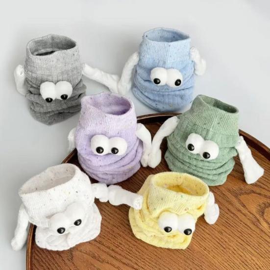 1 Pair Christmas Couple Socks Magnetic Hands Cartoon Deer Snowman Design Long Socks Soft Breathable Xmas Socks