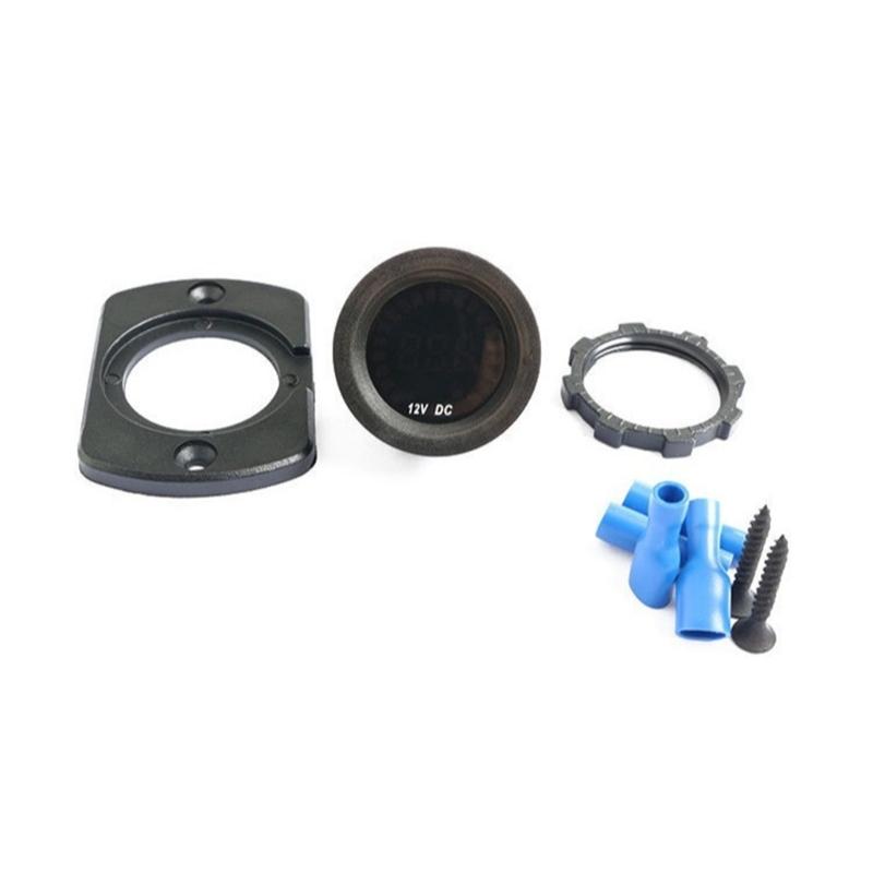Digital Voltage Gauges for Automotive Use 12V/24V System with Clear Color LED Display & Simple Plugs Play Setups for Car