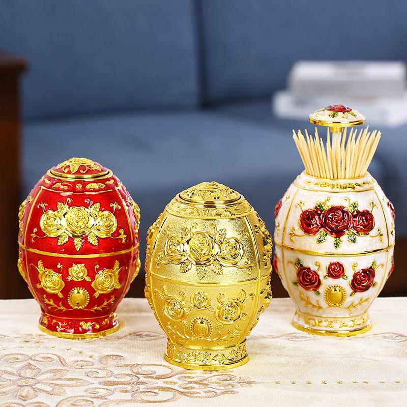 Dispenser automat de scobitori în stil european - Creativ, suport pop-up high-end pentru sufragerie sau măsuță de cafea.