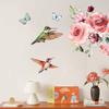 Butterfly Hummingbird Window Stickers for Bedroom Home Decor Glass Film Decals Translucent Privacy Window Cling Romantic Nature Theme