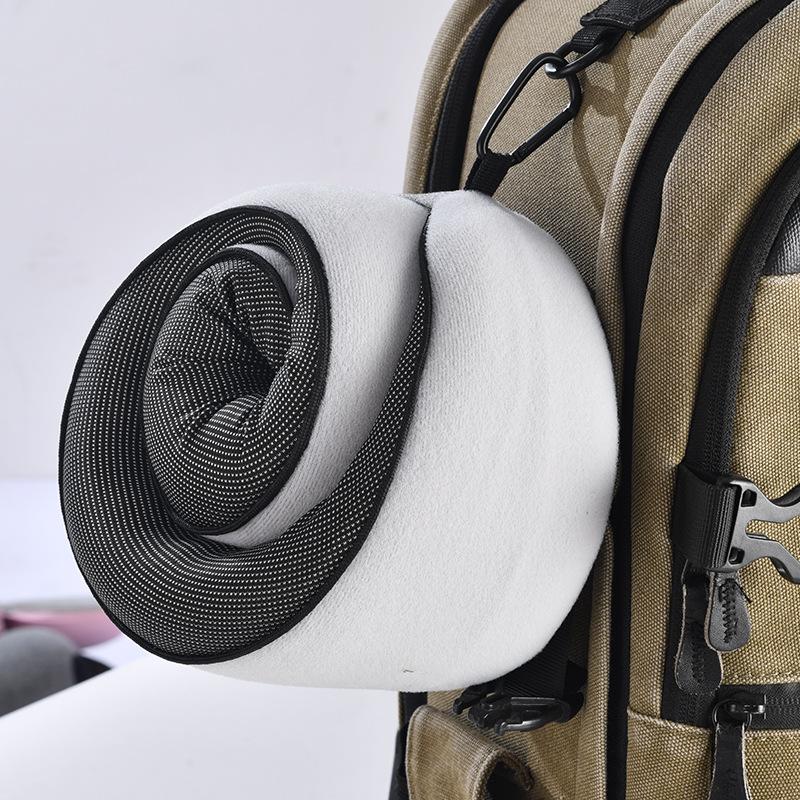 Memory Foam Travel Neck Pillow - Portable & Compressible U-Shaped Support for Airplane, Office Nap & Cervical Relief